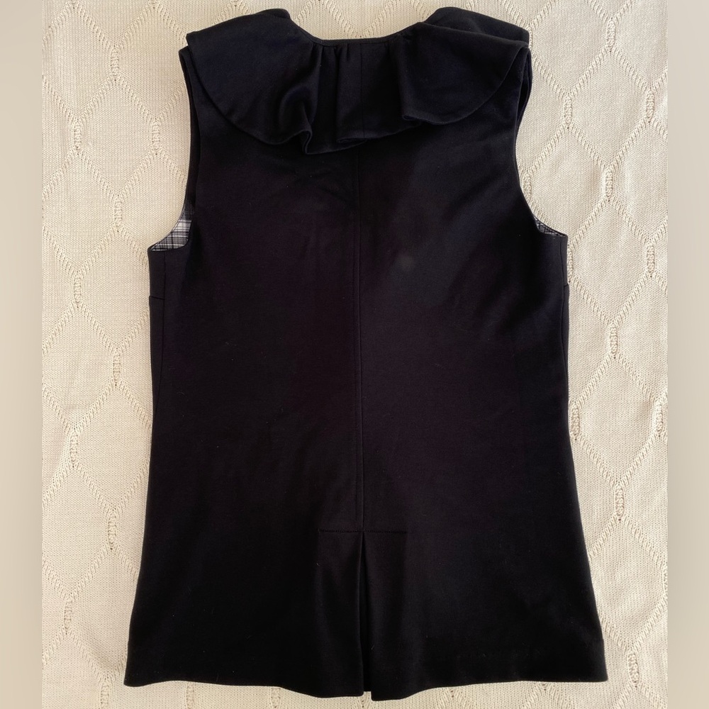Alice + Olivia Black Ruffle-Trim Vest - Picture 5 of 8